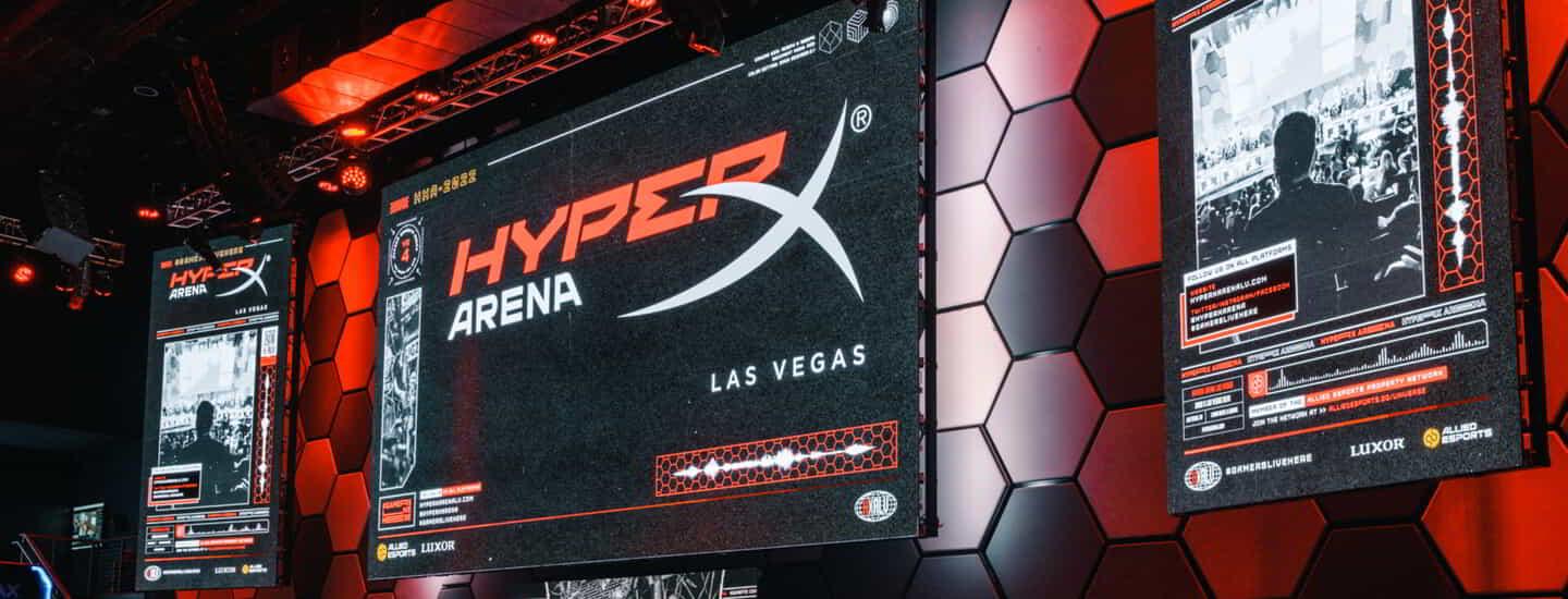 An image of the screen with the HyperX Arena logo.