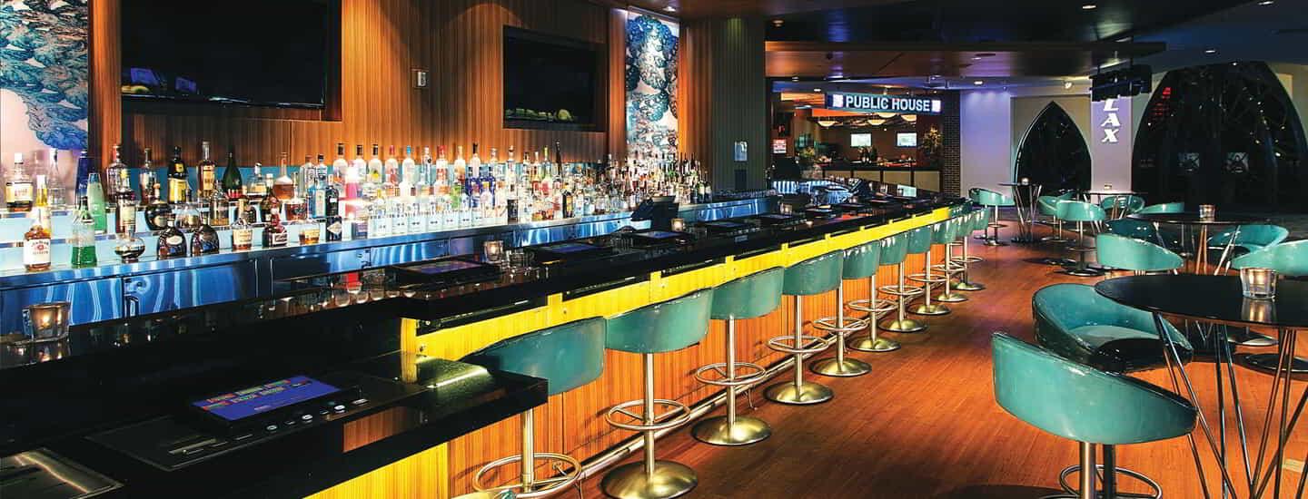 The comfortable furniture and high energy make Flight bar a great place to party.